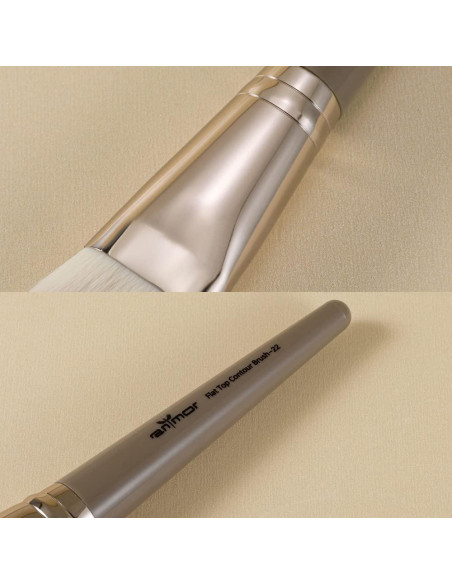 Brocha de Contorno Anmor Plana Profesional para Maquillaje