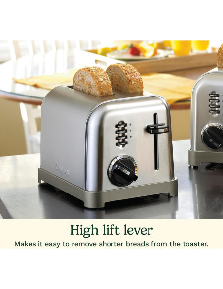 Tostadora Cuisinart CPT-160 de 2 Rebanadas Acero Inoxidable