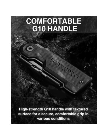 Cuchillos Utilitarios Plegables WORKPRO 3 Piezas Mango G10