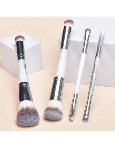 Set de Brochas de Maquillaje Yujie 4 Piezas Doble Cabeza