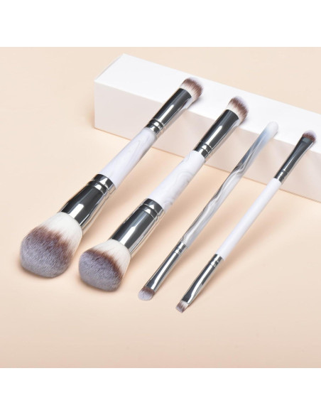 Set de Brochas de Maquillaje Yujie 4 Piezas Doble Cabeza