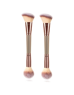 Paquete de 2 Pinceles de Maquillaje Doble Punta UAIAGM