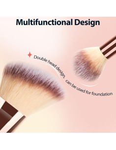 Paquete de 2 Pinceles de Maquillaje Doble Punta UAIAGM 2