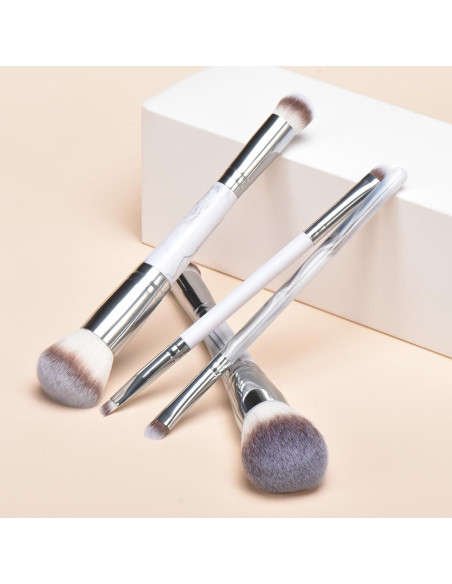 Set de Brochas de Maquillaje Yujie 4 Piezas Doble Cabeza