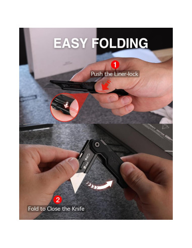 Cuchillos Utilitarios Plegables WORKPRO 3 Piezas Mango G10