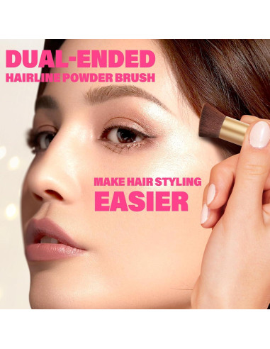 Brocha de Maquillaje para Cabello EFLY Doble Punta Marrón