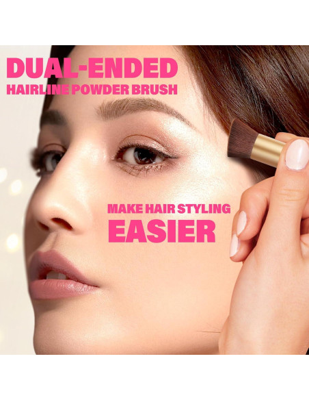 Brocha de Maquillaje para Cabello EFLY Doble Punta Marrón