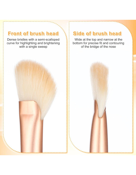 2 Brochas de Contorno de Nariz QfwdfcTrenz Anguladas