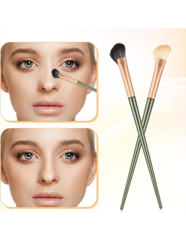 2 Brochas de Contorno de Nariz QfwdfcTrenz Anguladas