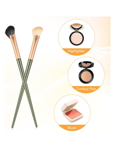 2 Brochas de Contorno de Nariz QfwdfcTrenz Anguladas