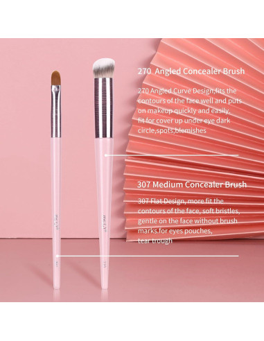 Juego de 2 Pinceles para Corrector MSQ Rosa