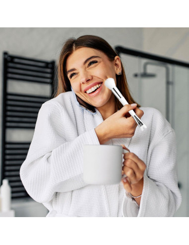 2 Brochas de Contorno de Nariz NQEUEPN Doble Punta 17.5cm