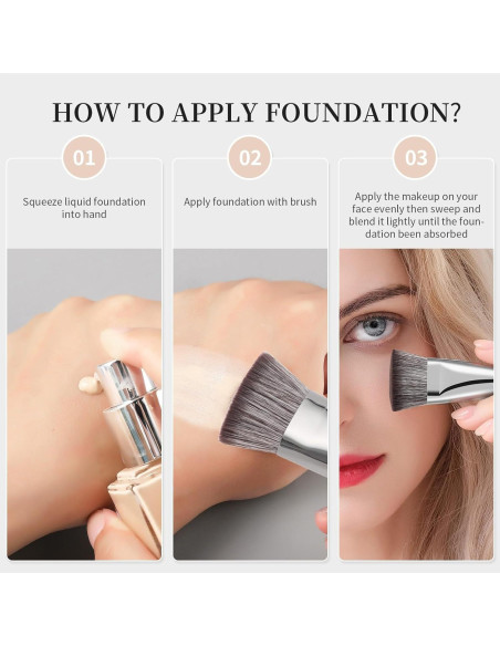 Brocha de Fundación DUcare V10 para Maquillaje Líquido