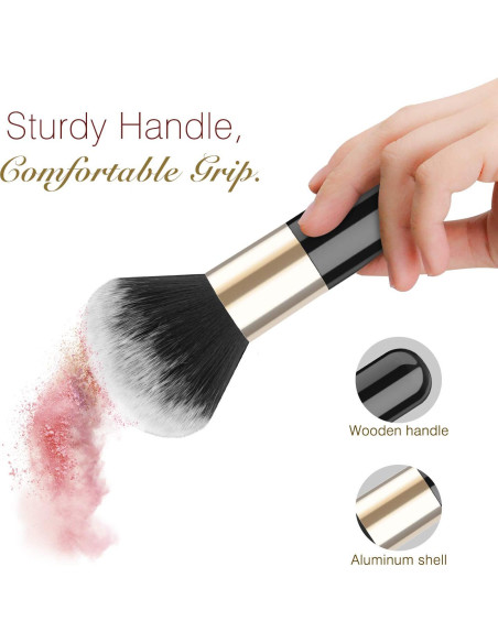 Brocha de Maquillaje en Polvo Luxspire Kabuki 14x5.5 cm