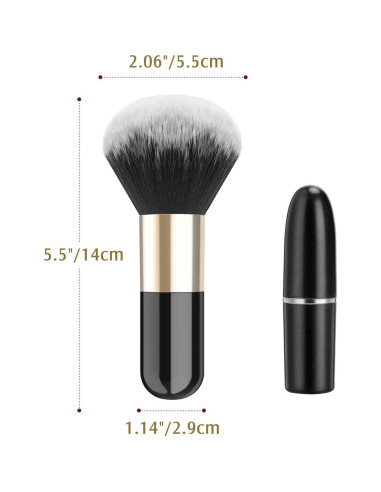 Brocha de Maquillaje en Polvo Luxspire Kabuki 14x5.5 cm