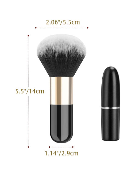 Brocha de Maquillaje en Polvo Luxspire Kabuki 14x5.5 cm