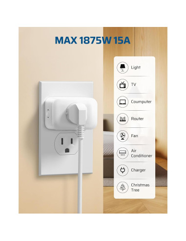 Interruptor de Luz Inalámbrico DEWENWILS con 2 Remotos 30m