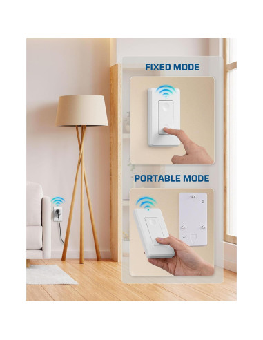 Interruptor de Luz Inalámbrico DEWENWILS con 2 Remotos 30m
