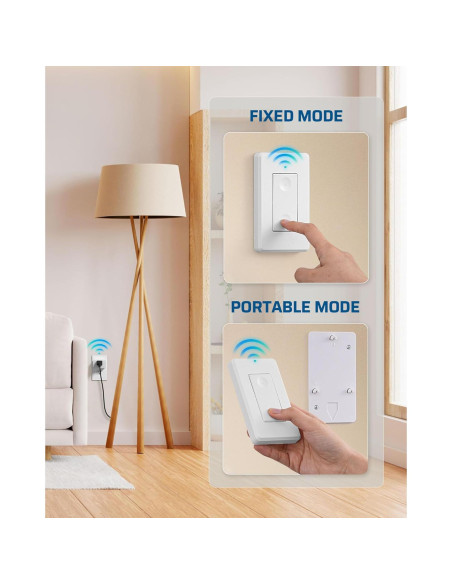 Interruptor de Luz Inalámbrico DEWENWILS con 2 Remotos 30m
