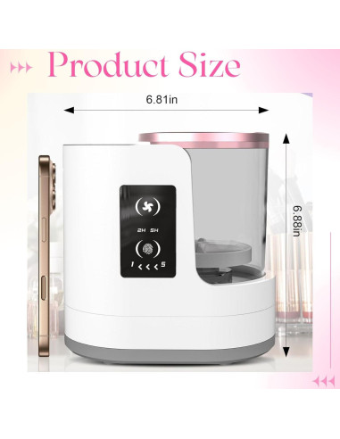 Limpiadora de Brochas de Maquillaje Yuliana 3 en 1 Eléctrica