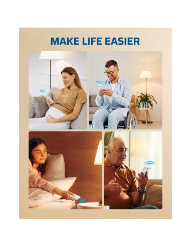 Interruptor de Luz Inalámbrico DEWENWILS con 2 Remotos 30m