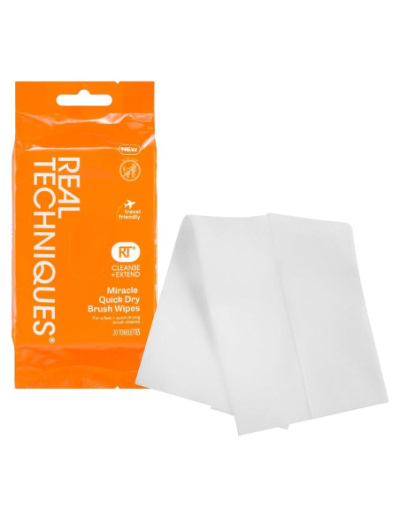 Toallitas para Brochas Real Techniques 20 Unidades Veganas