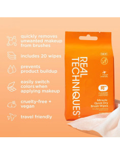 Toallitas para Brochas Real Techniques 20 Unidades Veganas 2