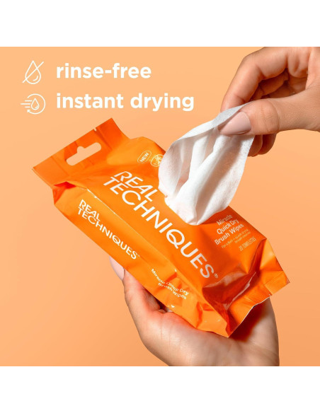 Toallitas para Brochas Real Techniques 20 Unidades Veganas