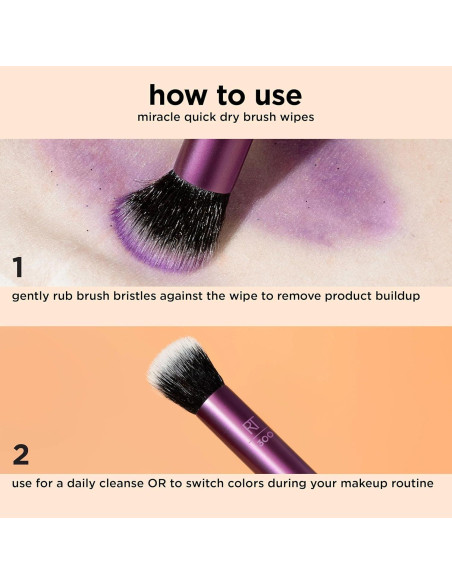 Toallitas para Brochas Real Techniques 20 Unidades Veganas