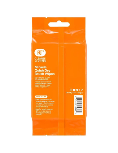 Toallitas para Brochas Real Techniques 20 Unidades Veganas