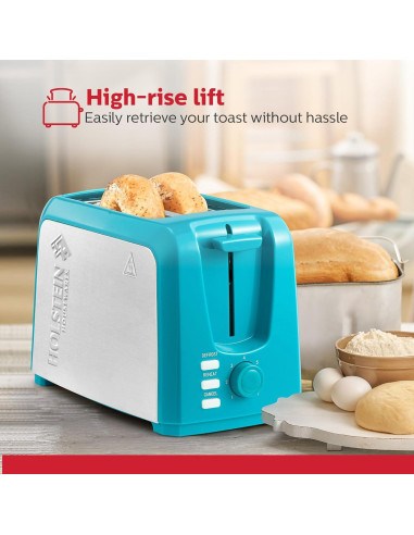 Tostadora Eléctrica 2 Rebanadas Holstein Verde Teal Acero Inoxidable