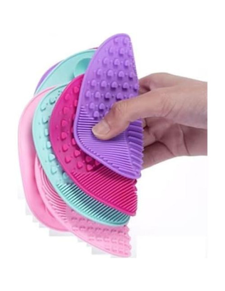 Alfombrilla Limpiadora de Brochas ZGLUZP Rosa Silicona
