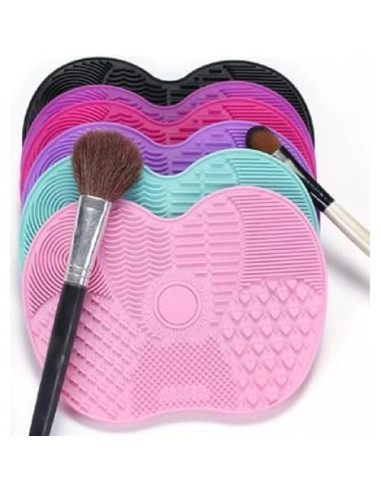 Alfombrilla Limpiadora de Brochas ZGLUZP Rosa Silicona