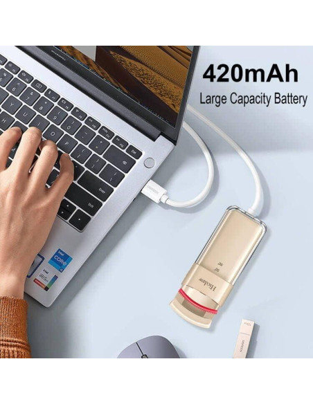 Rizador de Pestañas Eléctrico Hicdaw con Peine Curvado