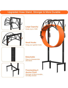 Soporte para Manguera de Jardín VyGrow Autómono Negro 3.61 kg 2