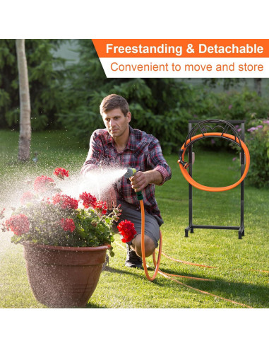 Soporte para Manguera de Jardín VyGrow Autómono Negro 3.61 kg