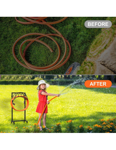 Soporte para Manguera de Jardín VyGrow Autómono Negro 3.61 kg