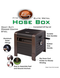 Caja de Almacenamiento de Manguera Liberty Garden 778 200 pies Bronce 2
