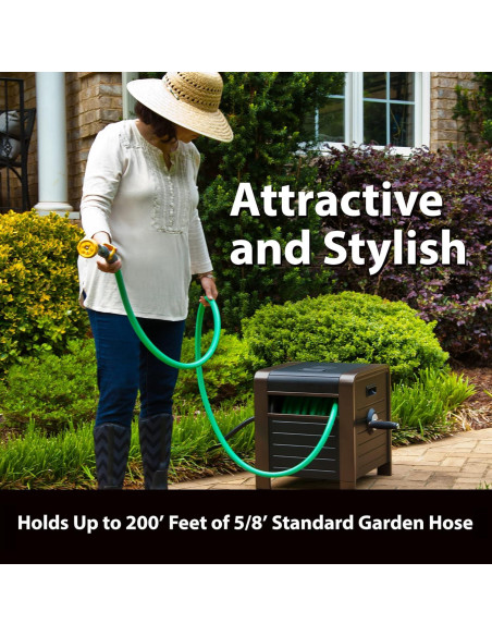 Caja de Almacenamiento de Manguera Liberty Garden 778 200 pies Bronce