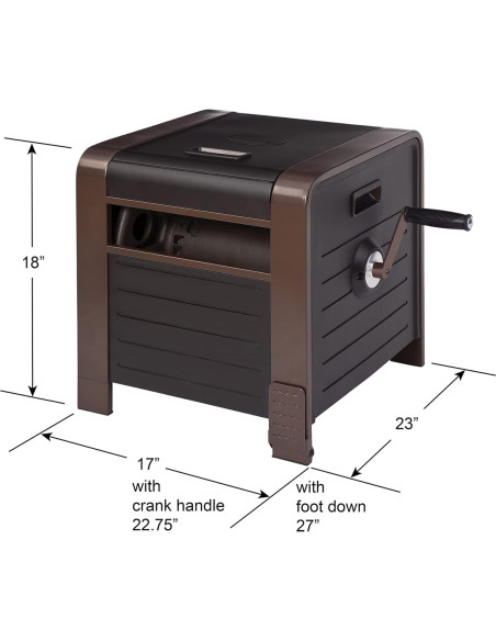 Caja de Almacenamiento de Manguera Liberty Garden 778 200 pies Bronce