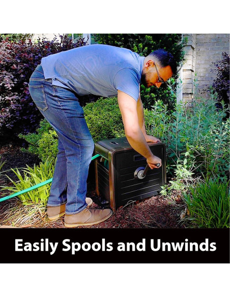 Caja de Almacenamiento de Manguera Liberty Garden 778 200 pies Bronce