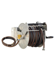 Carrete de Manguera de Jardín Giraffe Tools 100FT Acero Inoxidable