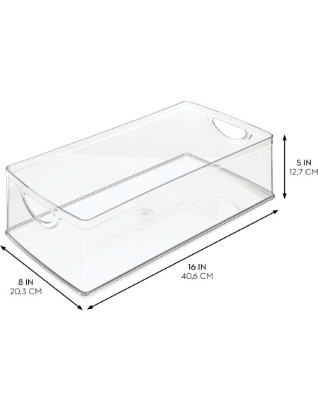 Bin de Almacenamiento iDesign 40,64x20,32x12,7cm Transparente