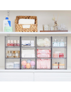 Cajones de Almacenamiento Apilables Vtopmart 4 Piezas 11 cm 2