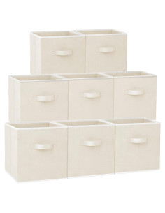 Cajas de Almacenamiento Criusia 11 Pulgadas Beige - 8 Unidades