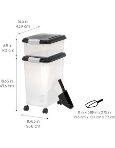 Contenedor de Almacenamiento de Comida para Perros IRIS 30 y 11 lbs 2