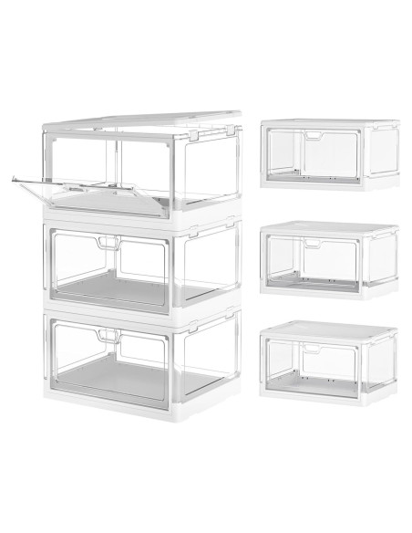 Cajas de Almacenamiento Transparentes YFXCVSL 24QT 3 Piezas