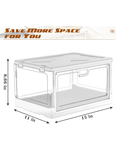 Cajas de Almacenamiento Transparentes YFXCVSL 24QT 3 Piezas