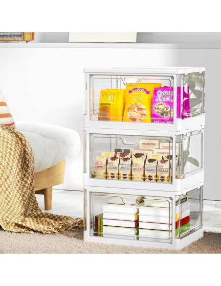 Cajas de Almacenamiento Transparentes YFXCVSL 24QT 3 Piezas