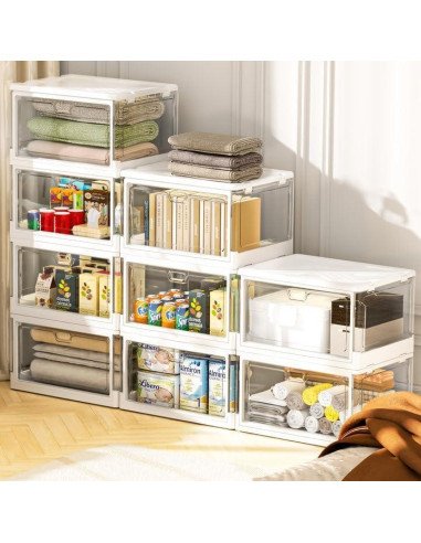 Cajas de Almacenamiento Transparentes YFXCVSL 24QT 3 Piezas